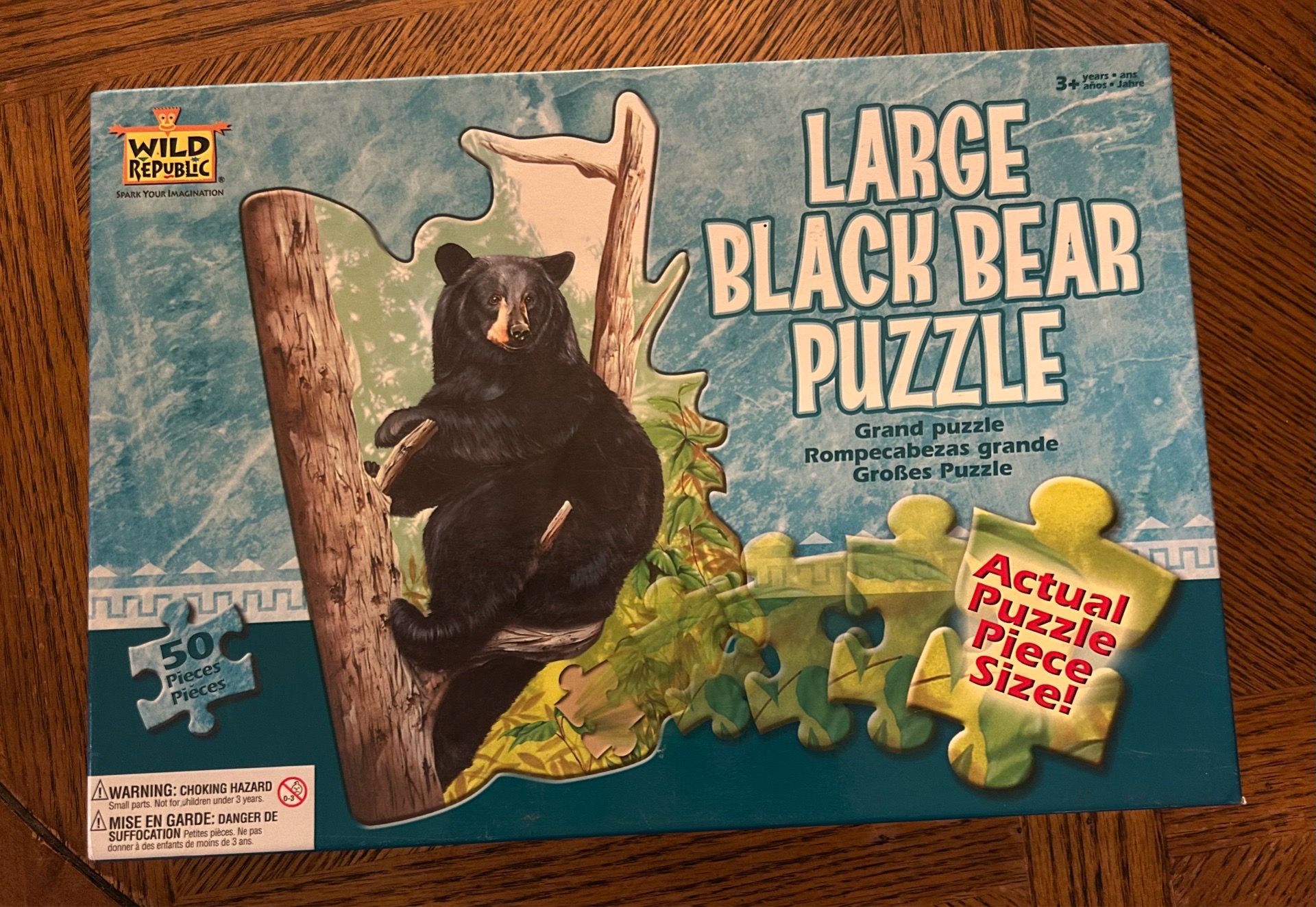 Large Black Bear Floor Puzzle by Wild Republic - 50 Pieces