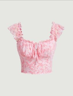 SHEIN MOD Floral Crop Tee  Large