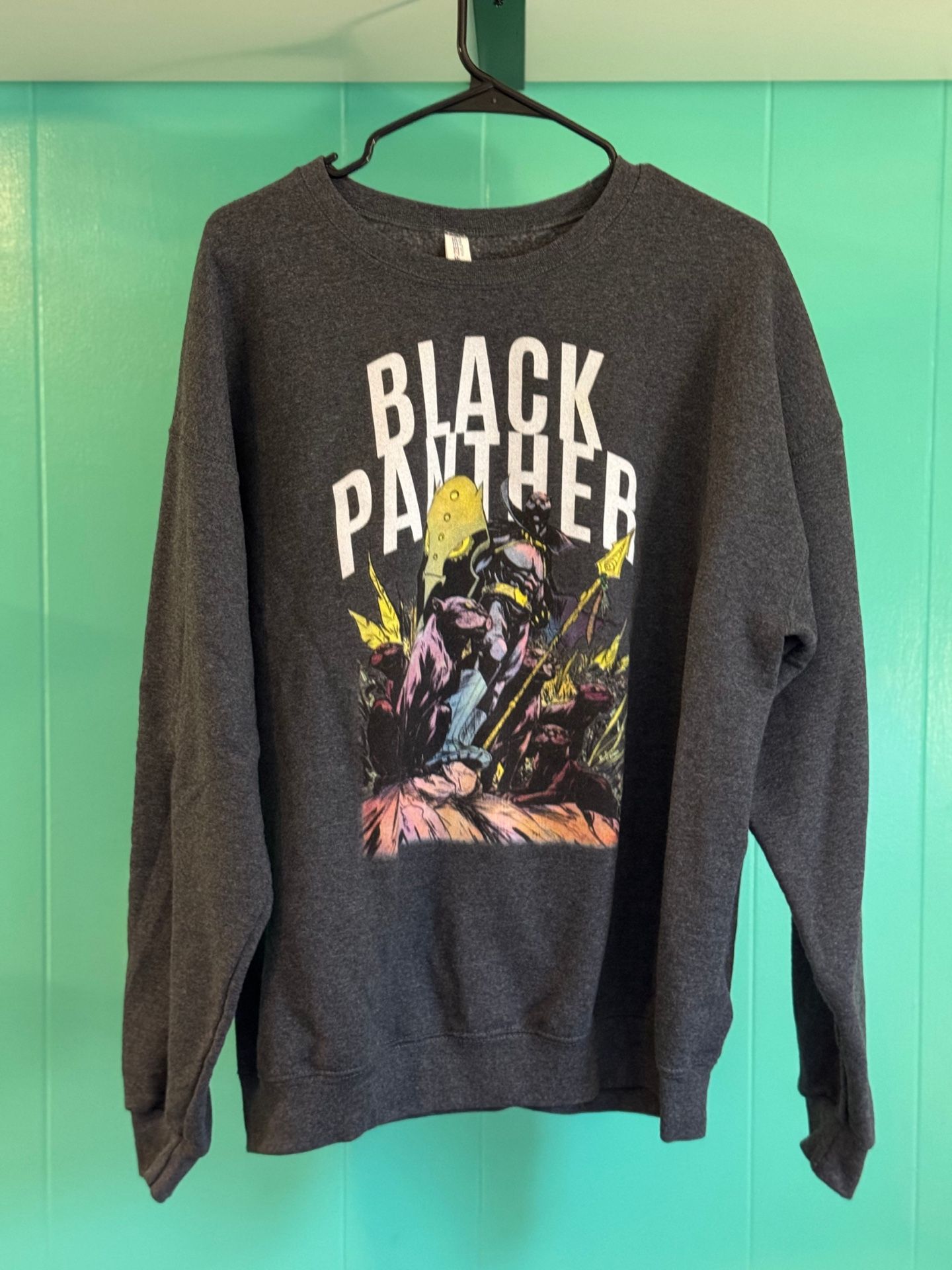Black Panther Graphic Sweatshirt - Dark Gray - Unisex XL