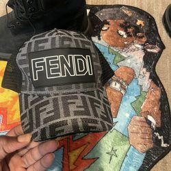 Grey Fendi Men/Women Cap