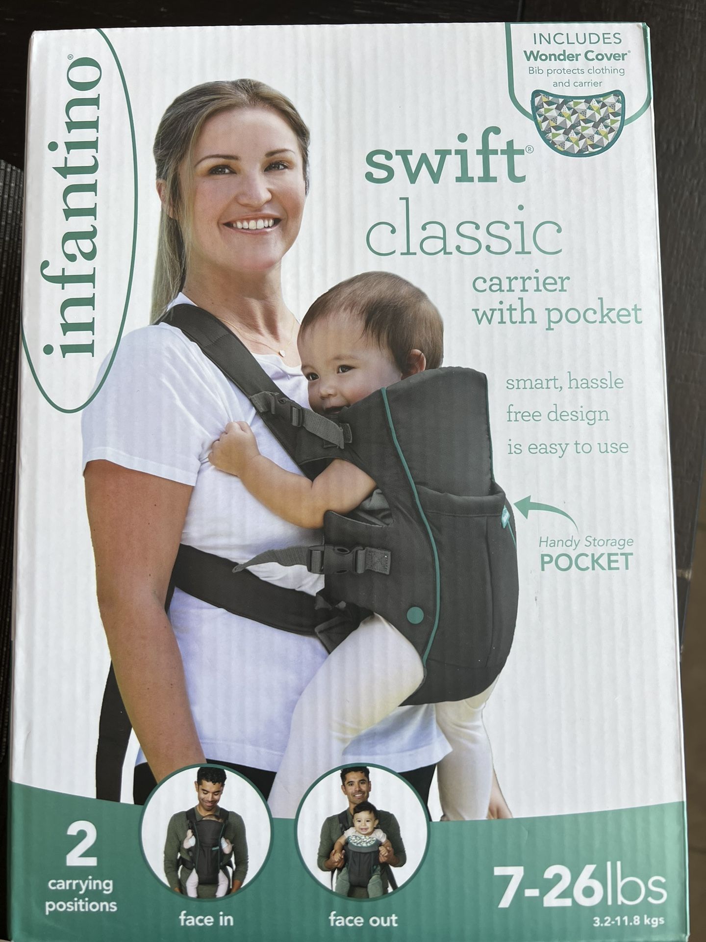 Infantino Swift classic Baby Carrier W/ Pocket