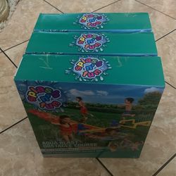 Aqua Blast Obstacle Course Slip N Slide!