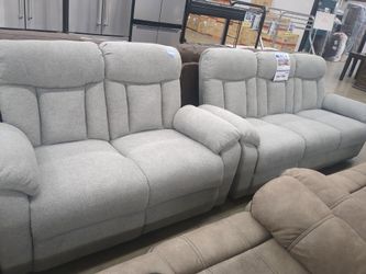 Austen Grey Reclining Sofa& Loveseat Set Aus118 
