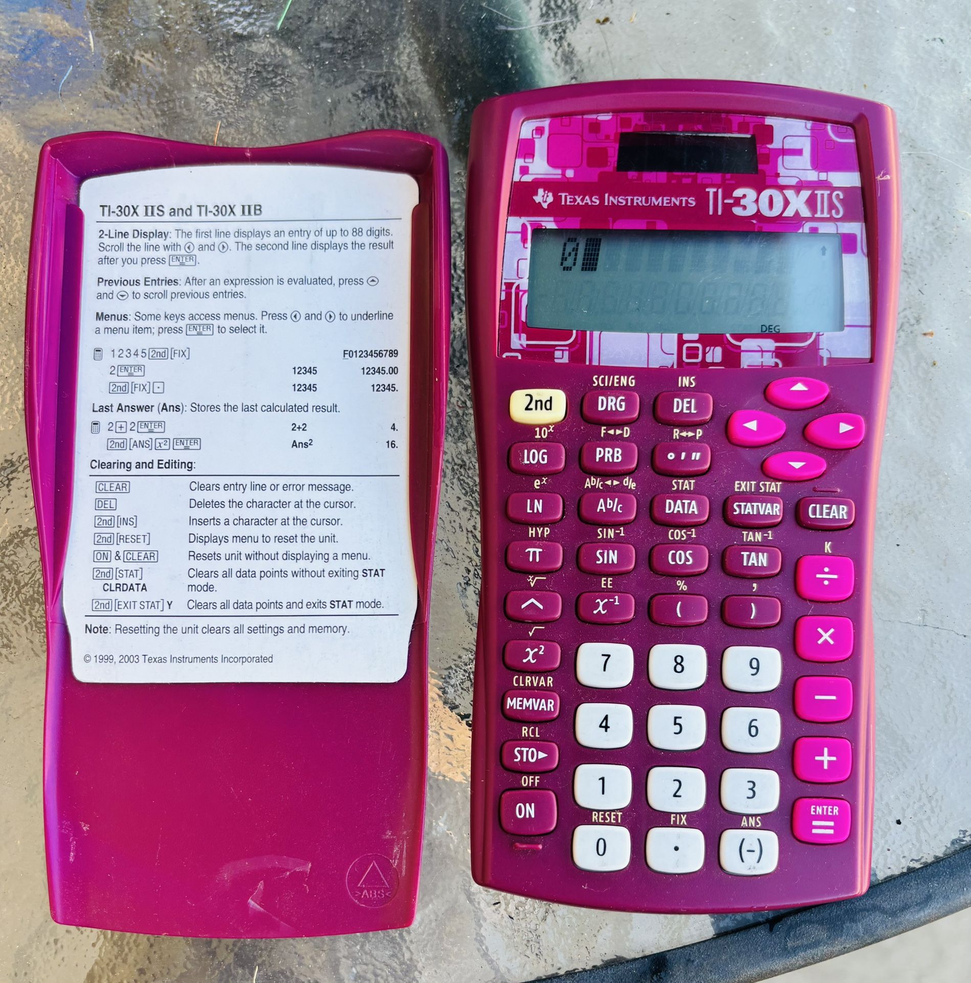 Texas Instruments Ti-30x IIS Scientific Calculator Pink Ti30x2s Ti30xiis