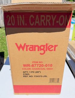 Wrangler 20-Inch Carry-On Luggage Charcoal Gray
