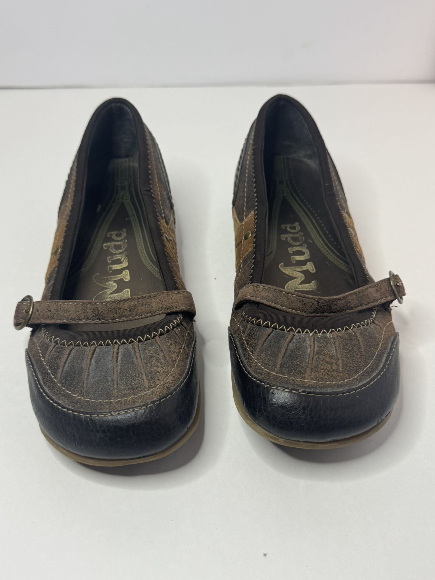 Mudd Brown 'Palos'Mary Jane Flats Size 6.5M