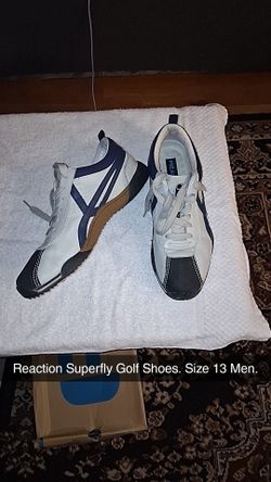 Reaction Superfly Golf Shoes White Black Low Top
