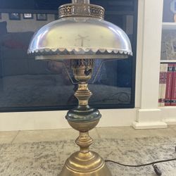 Vintage Brass Hurricane Lamp:  Still Available