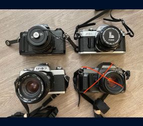 Canon Minolta Pentax 35mm film cameras