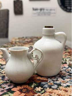 Vintage Miniature pitchers, "doll-size" creamers, and mini liquor jug