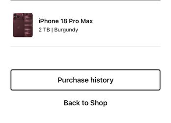 iPhone 18 pro max burgundy 2TB