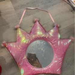 precious pink princess mirror for little girls room