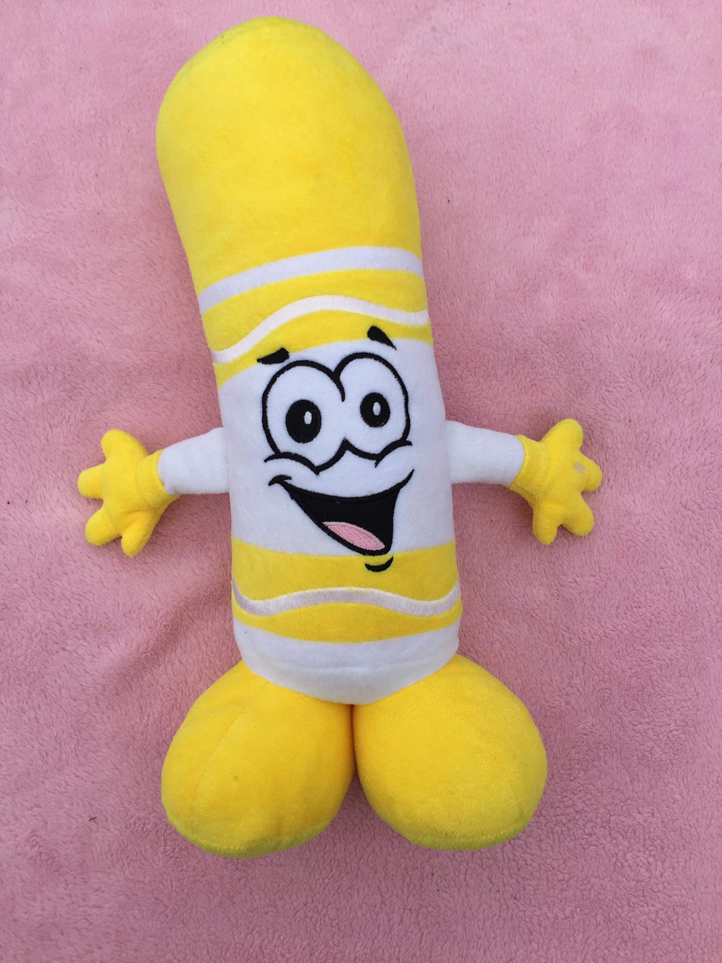 Crayola Yellow Crayon Marker  "LIGHTNING BUG" Plush Stuffed Animal 14" Bean Bag