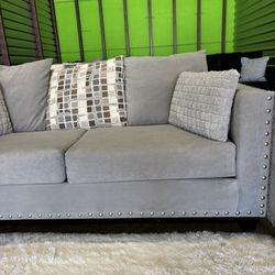 Grey 2pc Sofa Couch Set (DELIVERY AVAILABLE)
