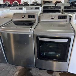 ✨🧺 Beautiful LG Top Load Electric Washer & Dryer Set! 🧺✨