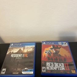 PS4 Games Red Dead & Resident Evil