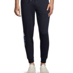 PLEIN SPORT PS78 Tape-Stripe Joggers Navy Size M
