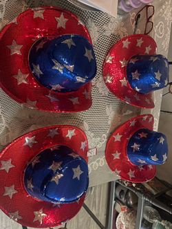 Fourth of July cowboy patriotic hats￼