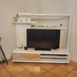 White TV Stand 