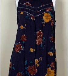 Deep Purple floral sleeveless flowing dress sz M - NWT