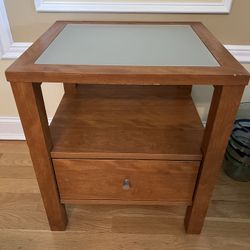 Sauder Frosted Glass top End Table 