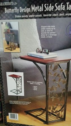 Metal wood side sofa table
