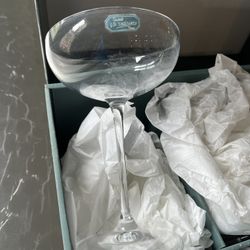 NEW Cristal J.G. Durand France Champagne / Coupe Glasses (6)
