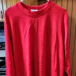 XL BONWORTH LONG SLEEVE SWEATER RED NWT