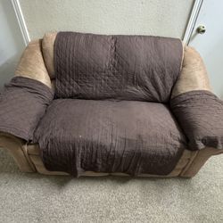 2 Seat Recliner Sofa With Elegant Cover