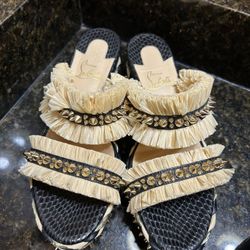 Christian Louboutin Voltinoudou 60 studded platform wedge