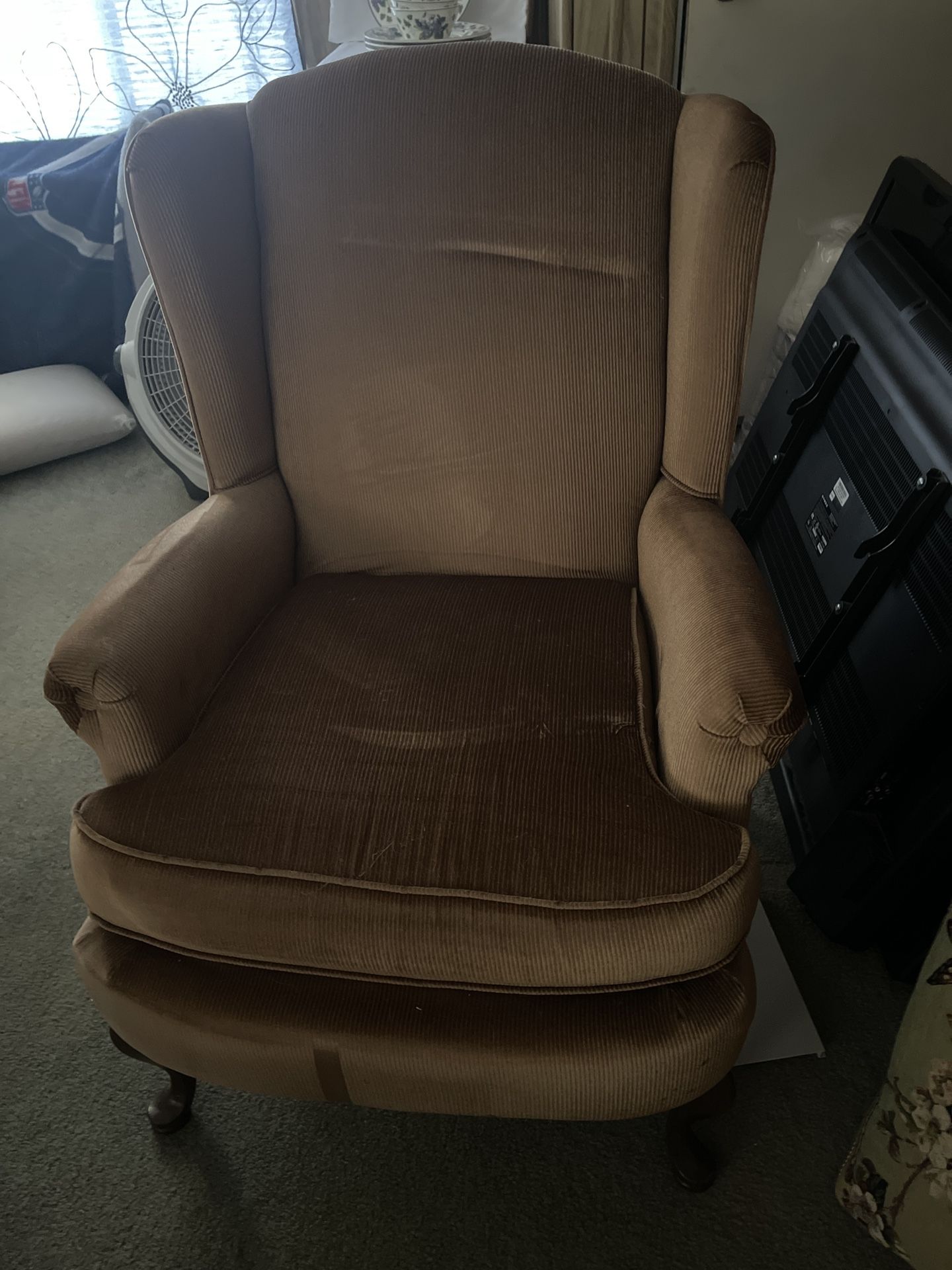 Brown Corduroy Armchair