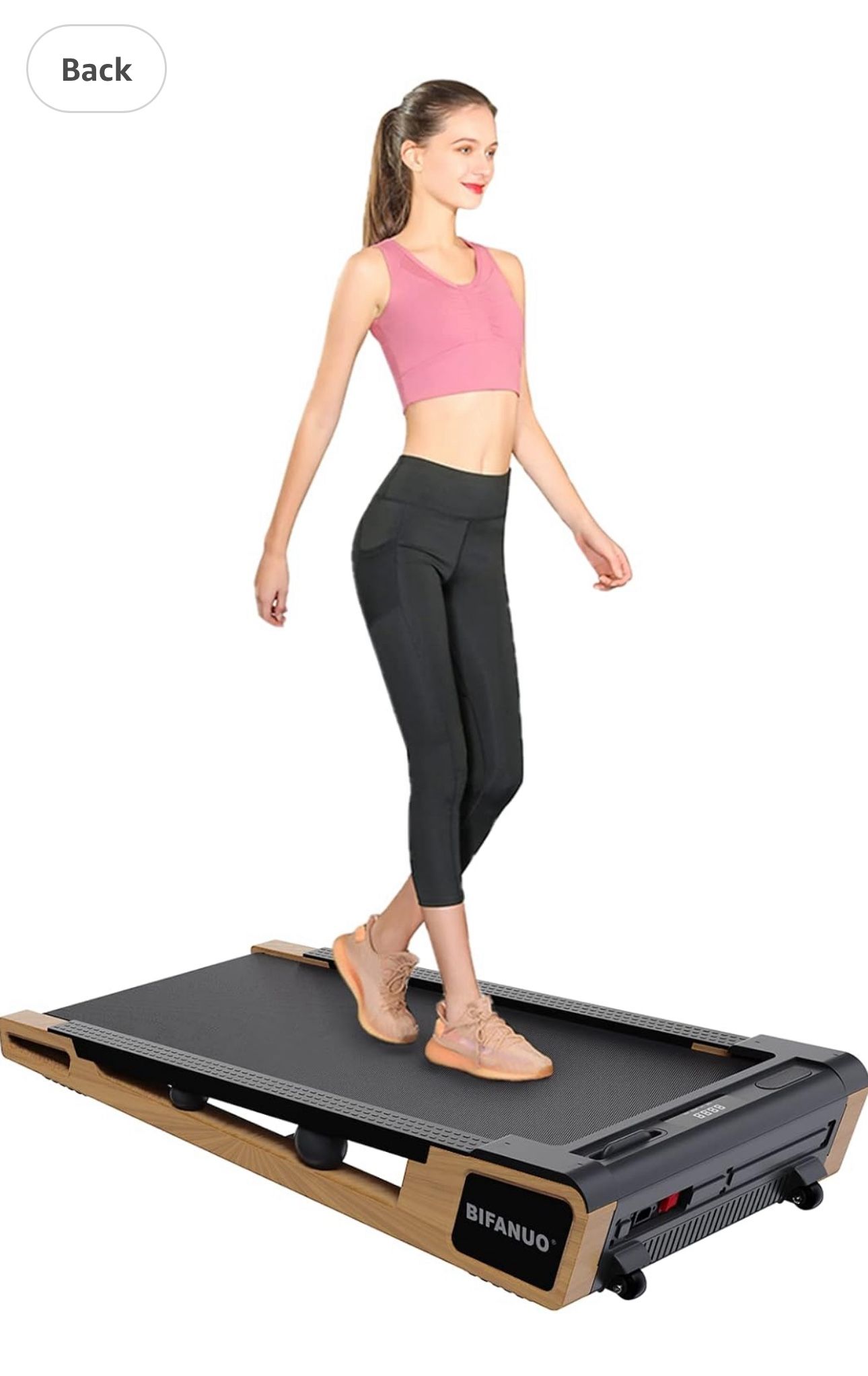 Walking Pad Under Desk Treadmill Small Compact Walking Treadmill with Incline 5° Fit Standing Desk