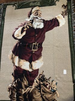 Santa Claus/ Coca Cola Throw Blanket