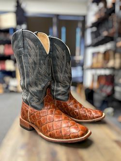 Horse Power Cognac Filet Western Boots 8.5 EE