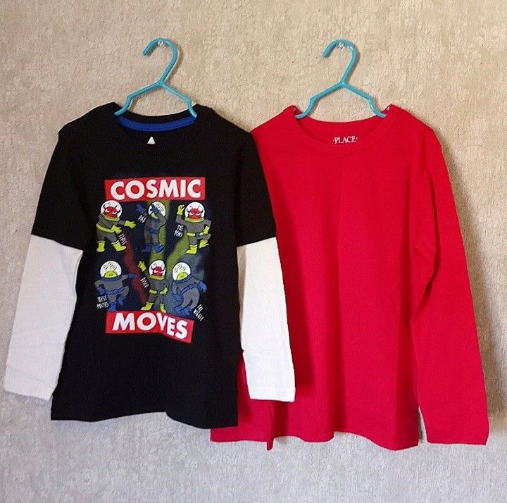 Garanimals long sleeve graphic t shirts size 5 black and red NEW