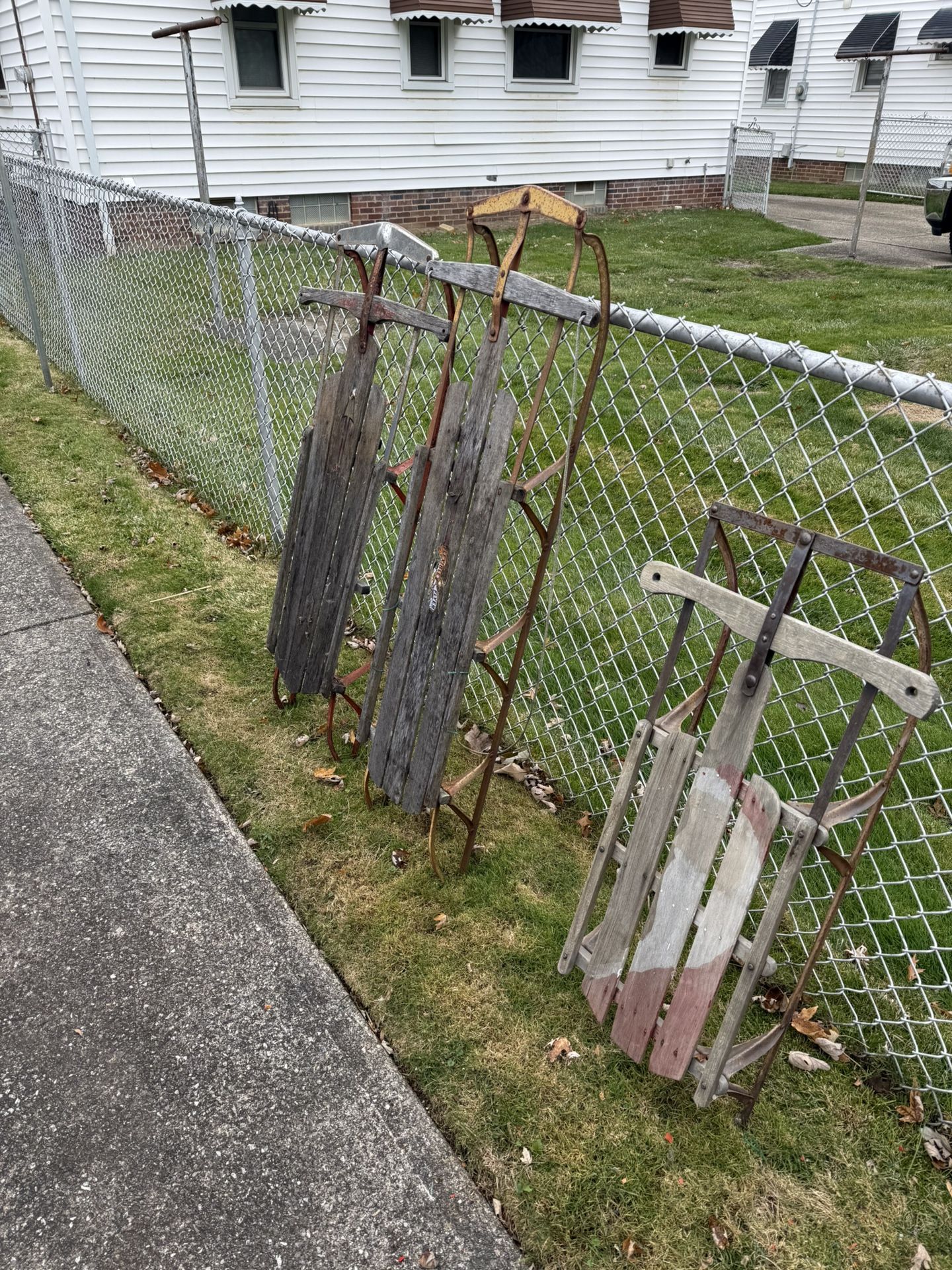 3 Sleds For Crafting Or Display 