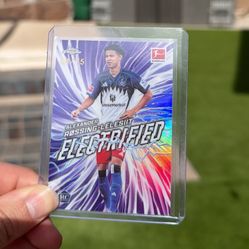 Topps Chrome Alexander Rossing-Lelesiit Electrified Rookie Card