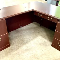National 2 Pedestal Wood Executive L-Shape Desk