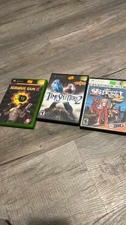 Original Xbox game bundle serious sam time splitters nba street