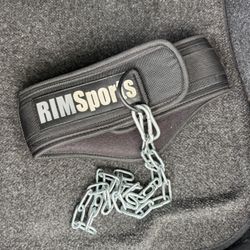 RIMSports Weighted Dip Belt - Pull Up Belt With Chain - For Women & Men