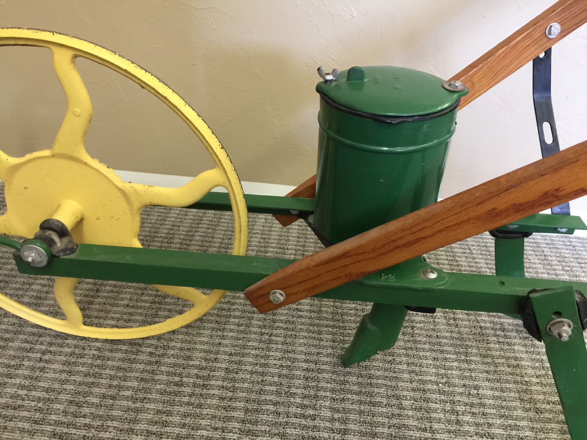 Antique corn row horse drawn planter