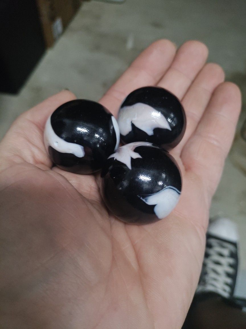 3 Giant Glass Marbles