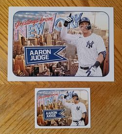 2022 Topps Archives Regular & Oversized Post Card Aaron Judge!