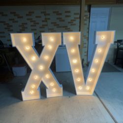 Quinceañera Marquee Letters
