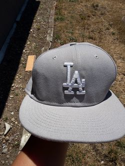 LA Dodgers Snapback Hat Gray