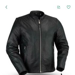 Men’s Small Leather Biker Jacket