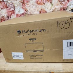 Millennium Lighting
Guyten 13 in. Wide 2-Light Semi Flush-Brushed Nickel