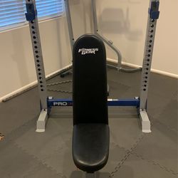Olympic Bench,  Power Tower, Standard Weights, Sit-up Machine