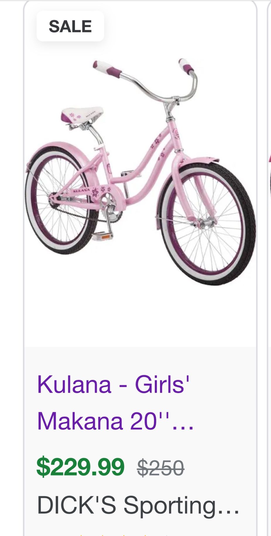 Kulana Girls Beach Cruiser Bikes