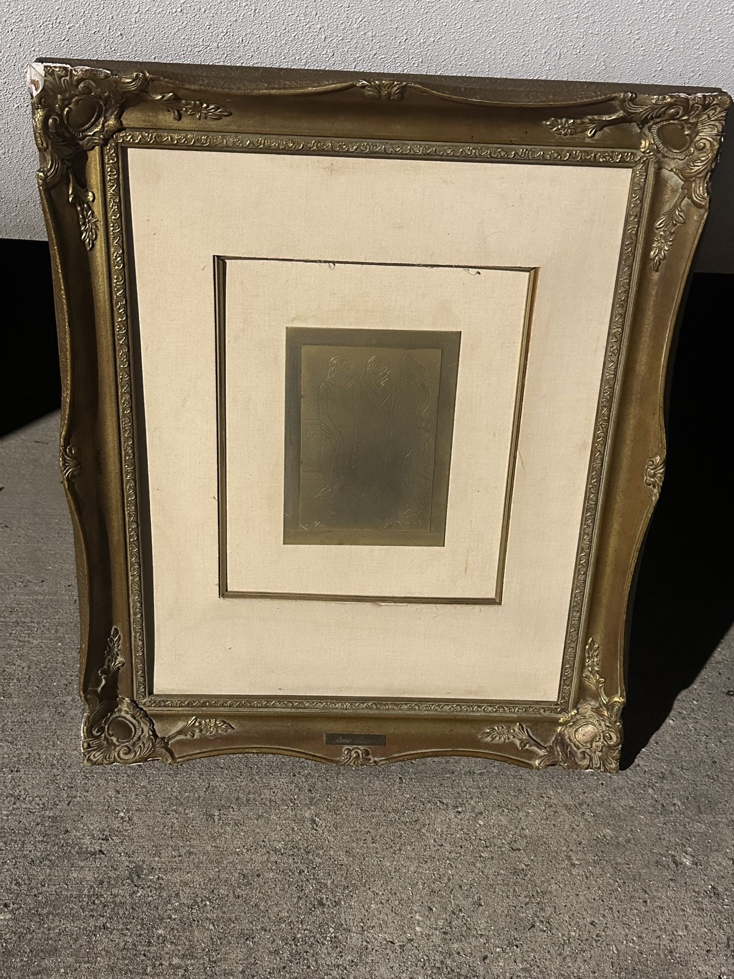 Pablo Picasso Brass Etched Plate of “The Three Graces”